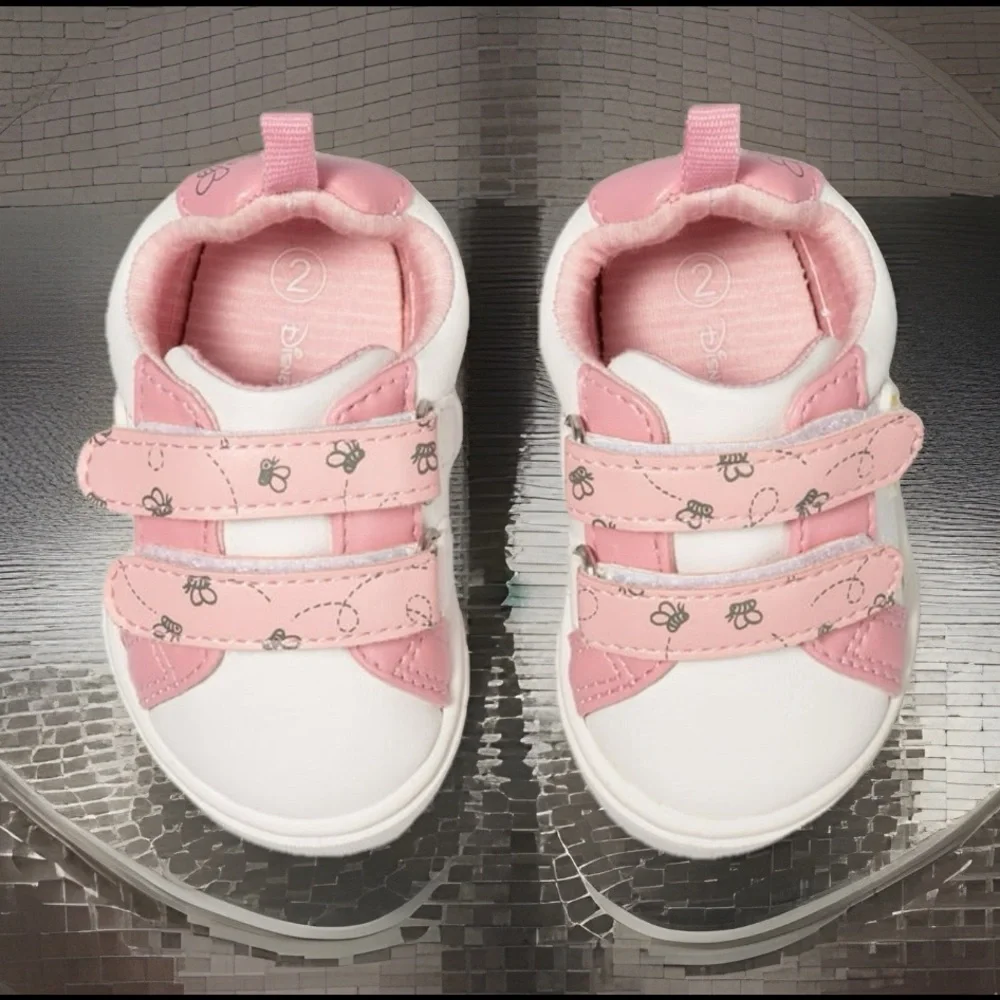 Disney Winnie the Pooh W/Pink & White Design Baby Girl Sneaker Foam Cushioning